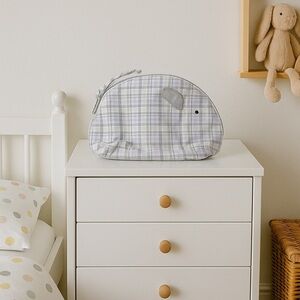 NWT Zara Home Kids Pastel Plaid Mouse Pouch OS